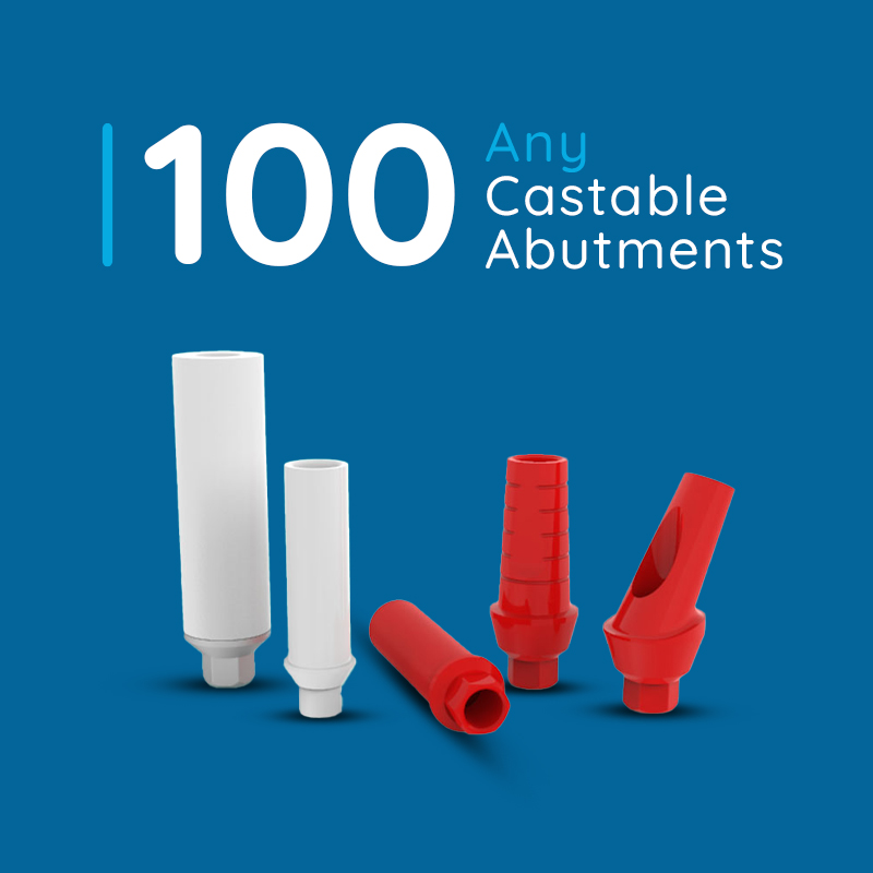 Any 100 Any 100 Castable Plastic Abutments for - Internal Hex